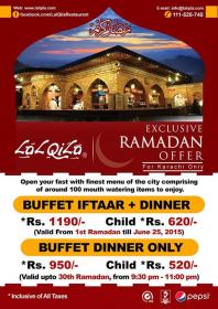 karachi iftar buffet qila lal dinner restaurant deal package offer whatsonsale