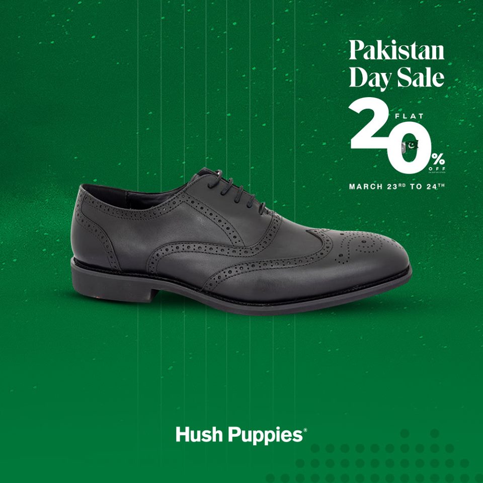 Hush Puppies Pakistan Day FLAT 20% OFF on articles | What's On