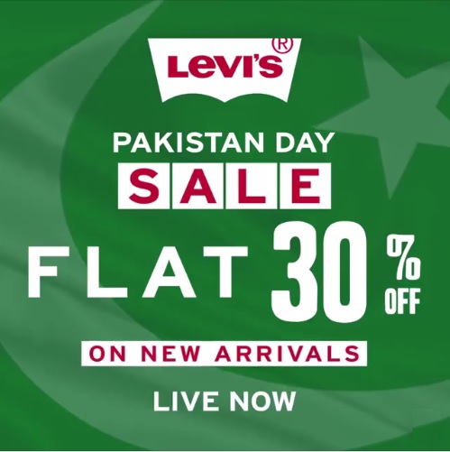 Levi's Pakistan Day Sale! FLAT 30% OFF on all new arrivals from 19th March  2020 | What's On Sale