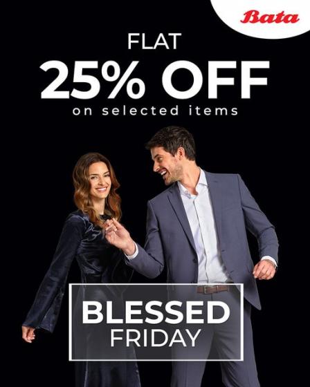 Bata Blessed Friday Sale! Offering FLAT 25% OFF, from 26th Nov 2021 ...