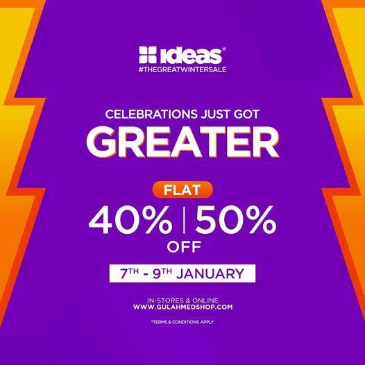 Gul Ahmed Ideas Winter Sale! Flat 40% and 50% OFF, valid till 9th Jan 2022