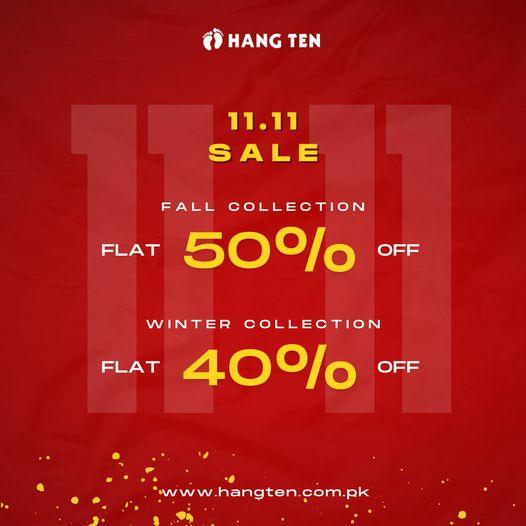 Hang Ten Pakistan 11.11 Sale! Winter Collection at Flat 40% off