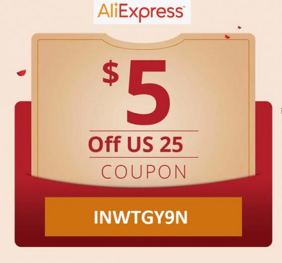 Aliexpress $ () off the coupon code: INWTGY9N, valid for new  users | What's On Sale