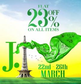 J. Junaid Jamshed FLAT 23% off Pakistan 