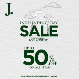 J Junaid Jamshed Jashn E Azadi Sale Upto 50 Off From 10th August 2020 Whatsonsale