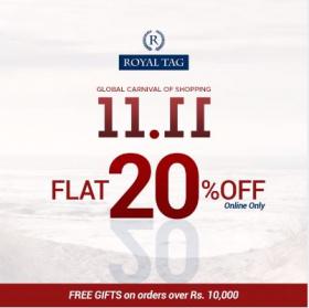 Royal Tag Pakistan 11 11 Sale Flat 20 Off On New Arrivals From 11th Nov 2020 Whatsonsale